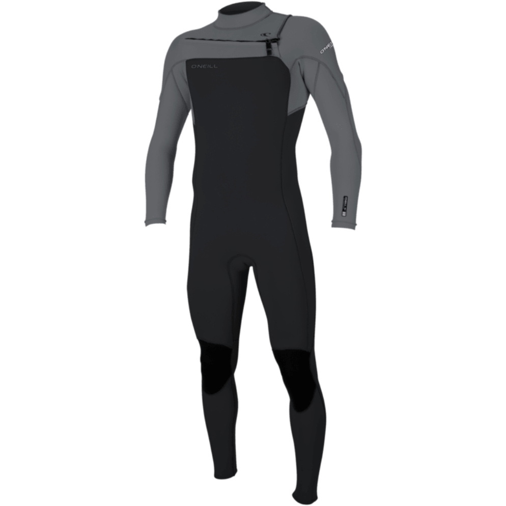 2026 O'Neill Mens Hammer 3/2mm Chest Zip Wetsuit 4926 - Tempered Steel / Smoke / Smoke